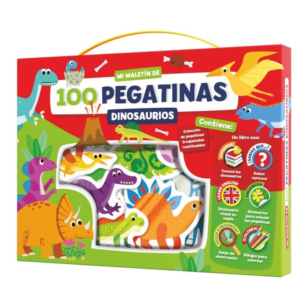 MALETIN 100 PEGATINAS - DINOSAURIOS