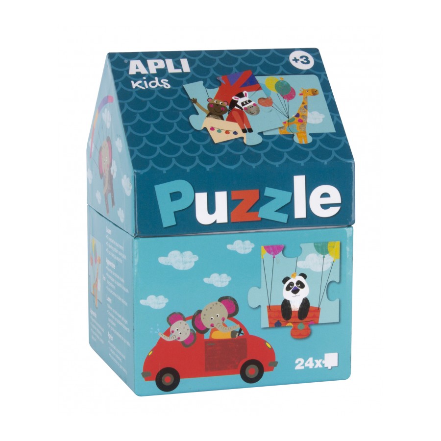 Puzzle casita safari 24 piezas apli +4 años