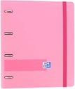 [400131303] Carpebloc con recambio A4+ 4 anillas Europeanbinder Live &amp; Go Oxford (ROSA)