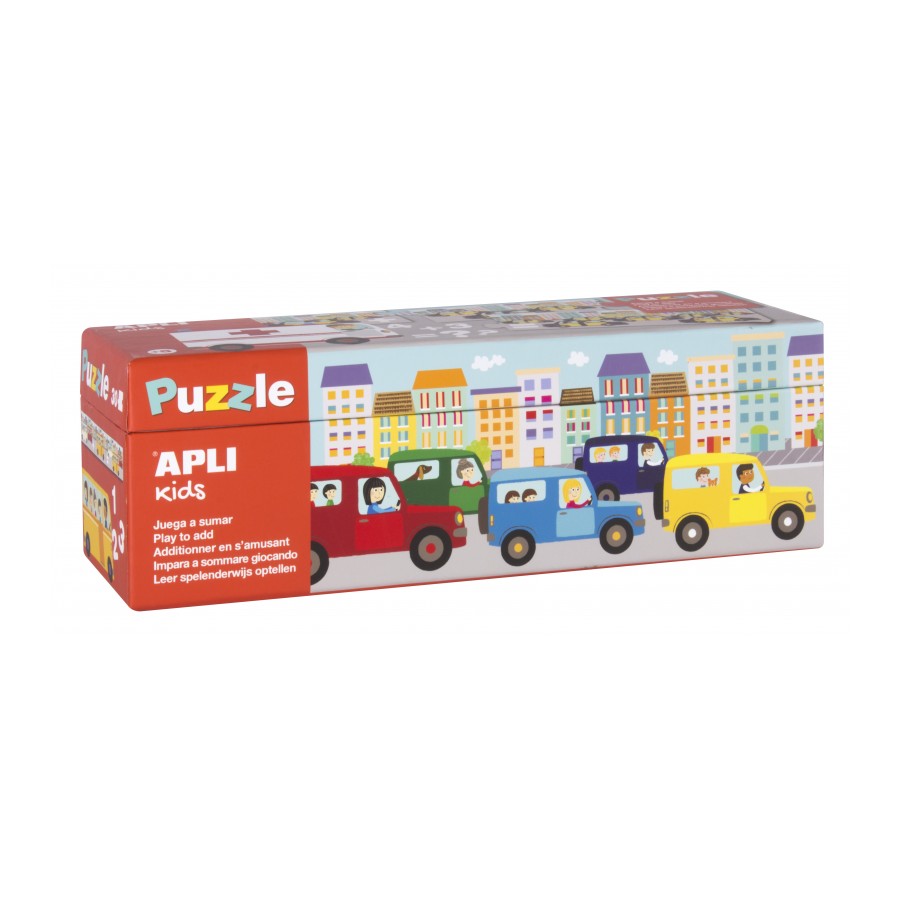 Puzzle sumas transportes 30 piezas +5 años