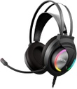 Auricular krom kappa gaming estereo con microfono flexible iluminacion led rgb rainbow longitud cable 210 cm.