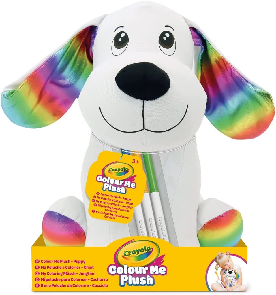 Colorea tu Peluche con 3 rotuladores Cachorro Crayola +3