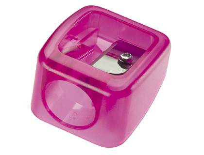 Sacapuntas m+r plastico para ceras gruesas de 17mm 1 uso colores surtidos.