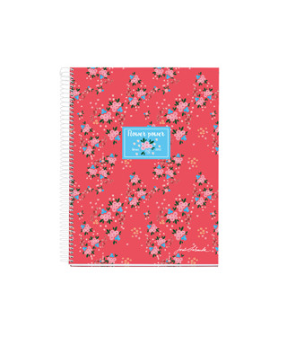 Cuaderno A6 120h 5x5 Flowery JL