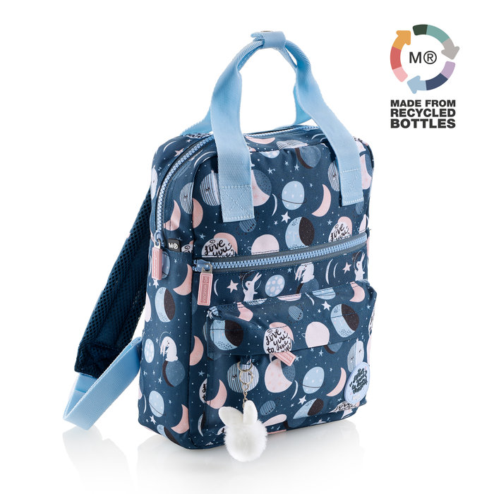 Mochila guarderia con bolsillo y asas space bunny MR_23