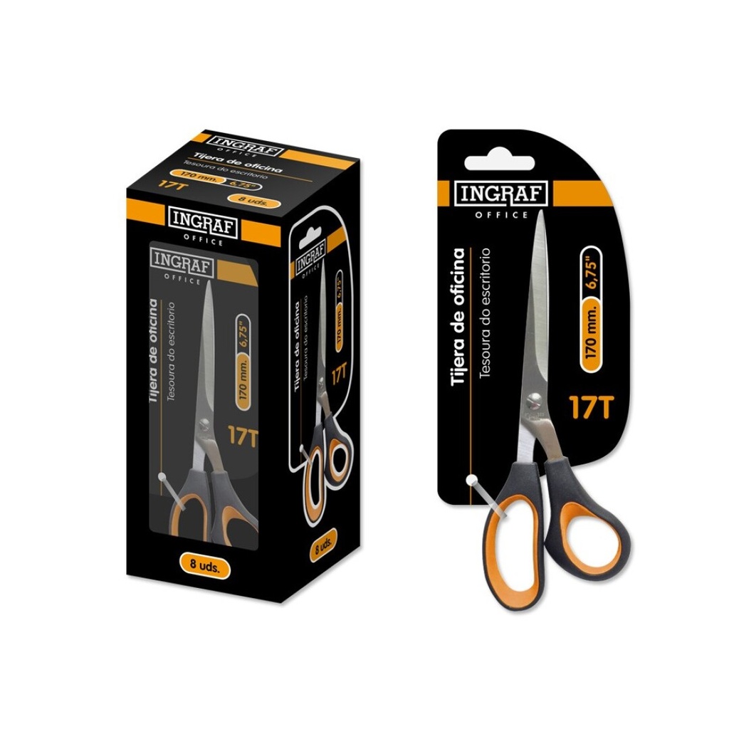 Tijeras Oficina 170mm blister ud. Ingraf