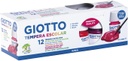Tempera escolar 25ml 12 colores + pincel Giotto