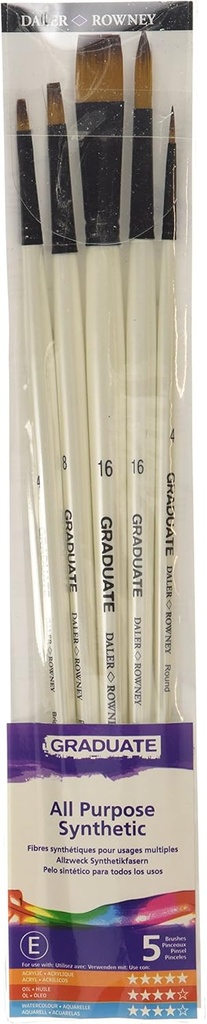Graduate pinceles Mango Largo 5 sintéticos Daler Rowney