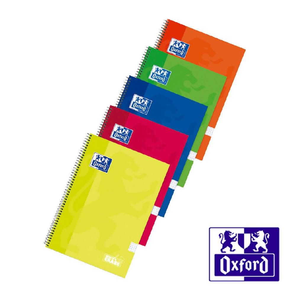 [400122760] Cuaderno espiral 4X4 Fº 90g 80h T/ED Write&Erase colores surtidos Oxford