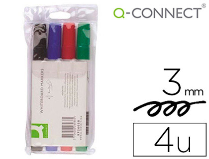 [KF26038] ROTULADORES PIZARRA 4 COLORES Q-CONNECT