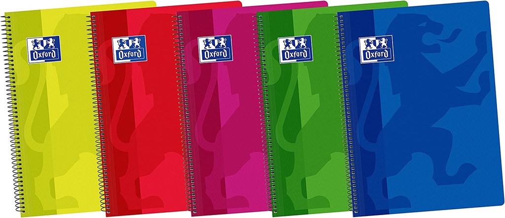 [400044180] CUADERNO ESPIRAL 4X4 4º 90G 80H COLORES OXFOR