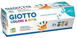 [F534100] Pintura dedos 100ml 6uds colores surtidos Giotto