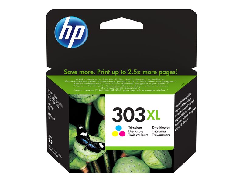 [T6N03AE#ABE] Tinta HP 303XL original T6N03AE tricolor