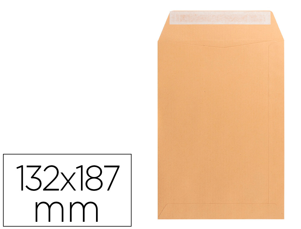 [BO49] Sobre salario Kraft 132x187 N4 500uds tira silicona Liderpapel