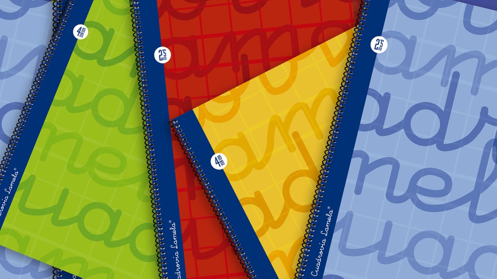 Cuadernos espiral Fº cuadrovia T/B colores surtidos Lamela