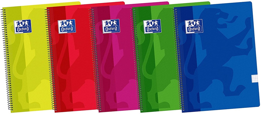 [400042147] Cuaderno espiral 4X4 Fº 90g 80h T/P colores vivos Oxford