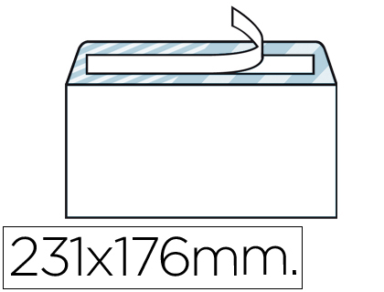 [SB14] Sobre 176x231mm sin ventana tira de silicona blanco Liderpapel