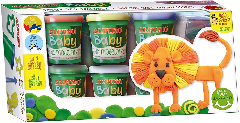 [DP002005] Plastilina BABY DOUGH 85gr 6 colores surtidos Alpino