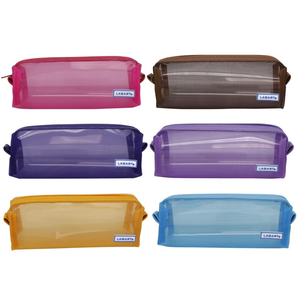 [330245] Portatodo transparente rejilla colores Poessa