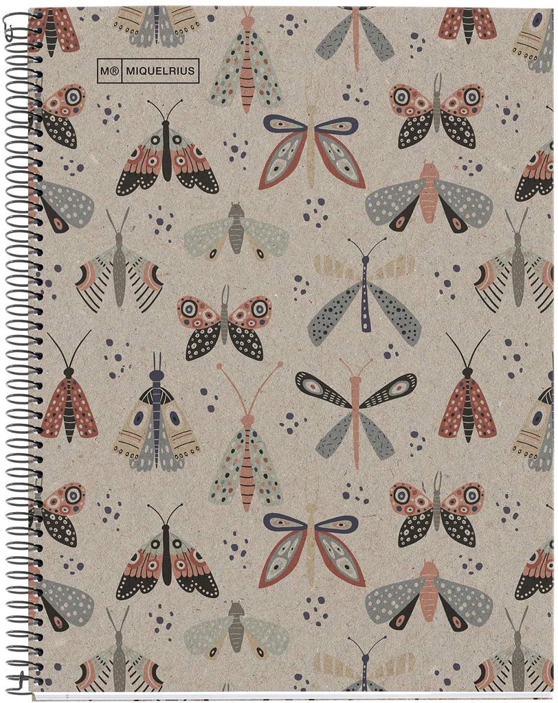 Cuaderno espiral 5X5 A5 80g 80h 4T T/D Ecobutterfly MR