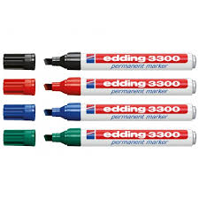 Marcador permanente punta biselada recargable 3300 Edding
