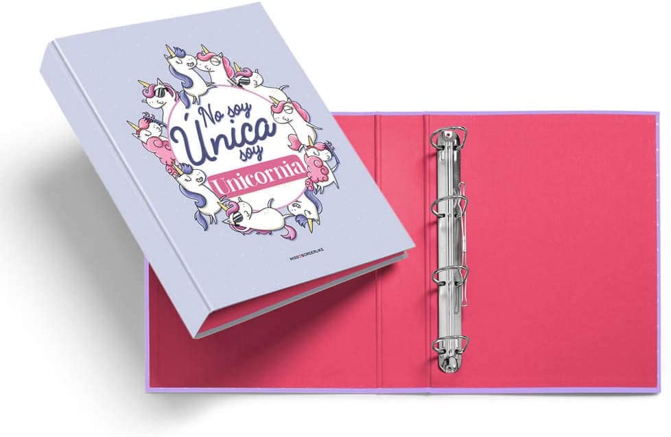 [MR14912] Carpeta 4 Anillas 40 mm Borderlike Unicornio MR