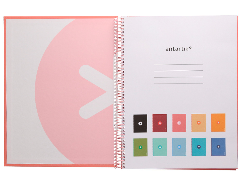 Cuaderno espiral 5X5 A4 90g 80h T/D 1B Antartik