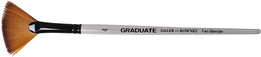 [D212147004] Graduate pincel sintético abanico Mango Corto Nº4 Daler Rowney