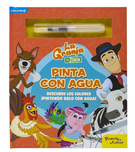 [9788408246398] La granja de Zenón. Pinta con agua: Descubre los colores ¡Pintando solo con agua!