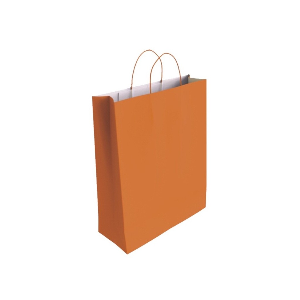 [329835] Bolsa asa L32+14X40cm naranja Poessa