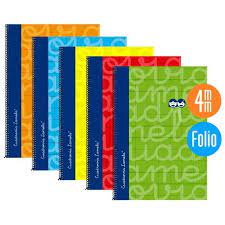 Cuadernos espiral 4X4 cuadrovia Fº 70g 80h T/D Lamela