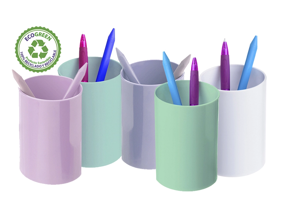 Cubilete Ecogreen 100% reciclado colores sutidos Archivo 2000