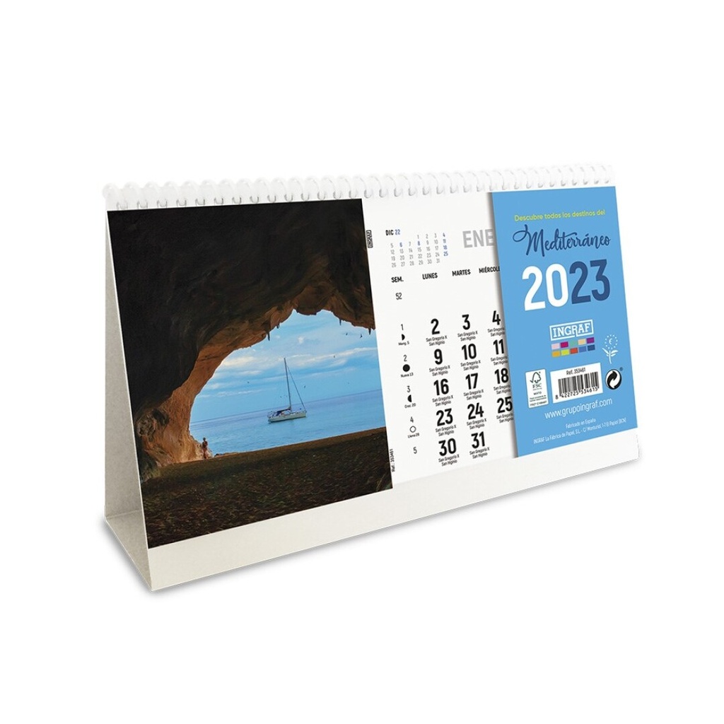 [353461] Calendario 2023 sobremesa Mediterráneo 22X13 Ingraf