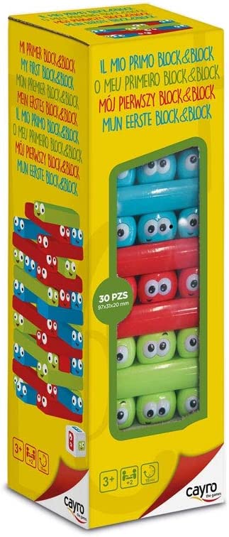 [701506] Juego de Bloques de Colores para Apilar y Encajar, Desarrollo de Habilidades Cognitivas y Motoras Finas - Juguetes para Bebés y Niños Pequeños Cayro +3a