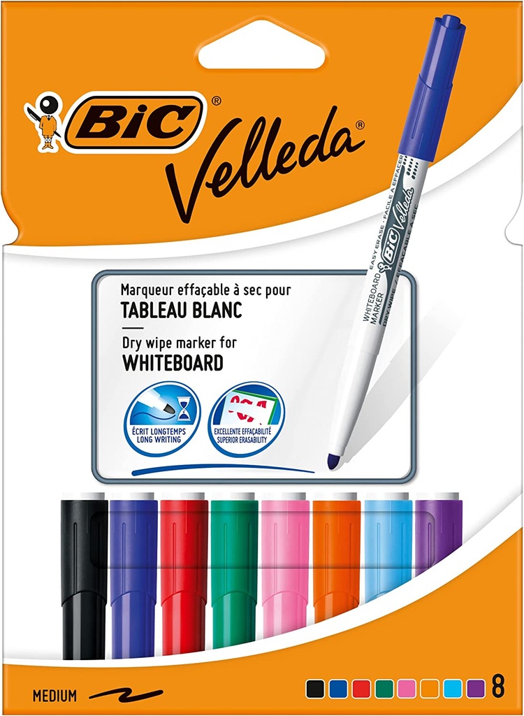 [503844] Rotulador pizarra Velleda redonda media 8uds