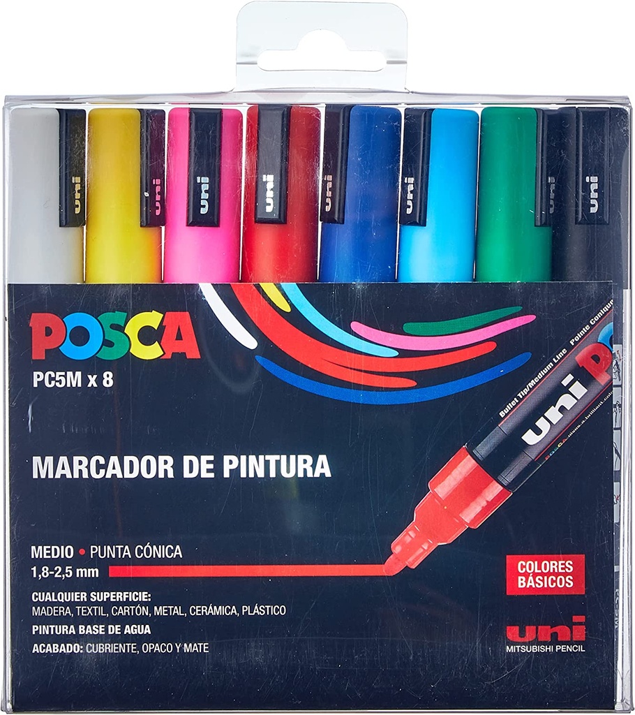 [182634679] Marcador PC5M 1.8-2.5mm 8uds Posca