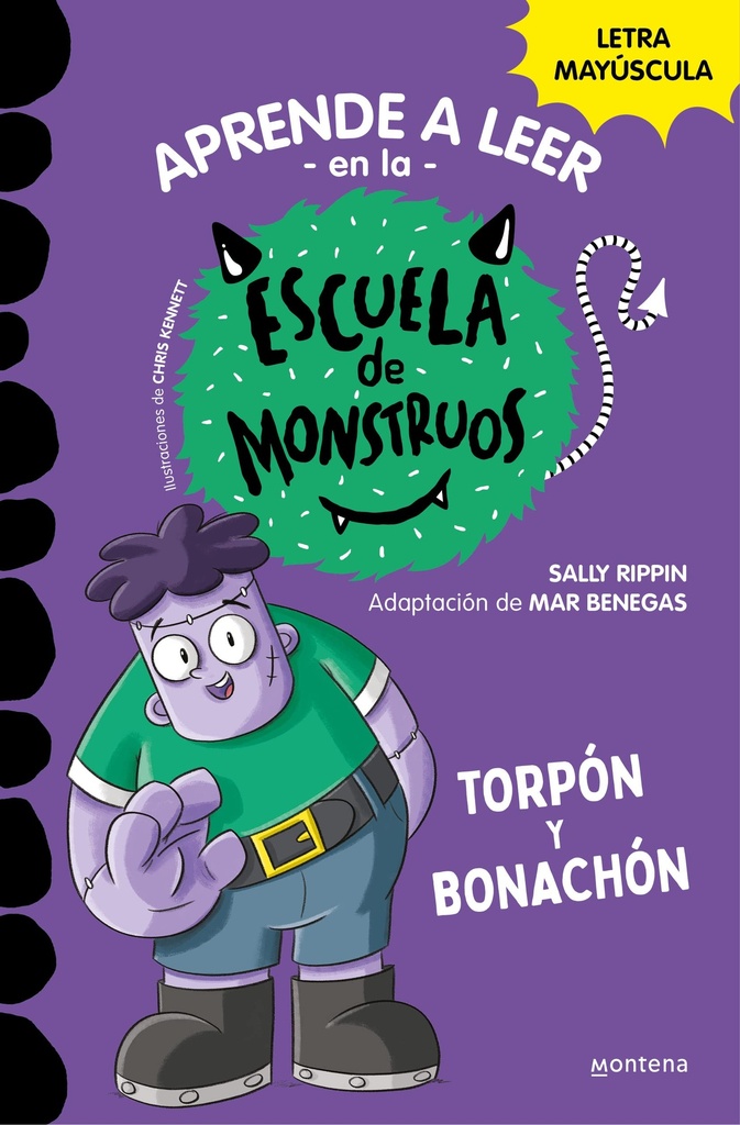 [9788419357113] Aprender a leer en la Escuela de Monstruos 9 - Torpón y bonachón: En letra MAYÚSCULA para aprender a leer