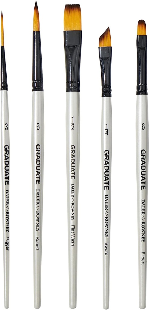 [D212550006] Graduate pinceles Mango Corto 5 Acuarela Sintéticos Daler Rowney