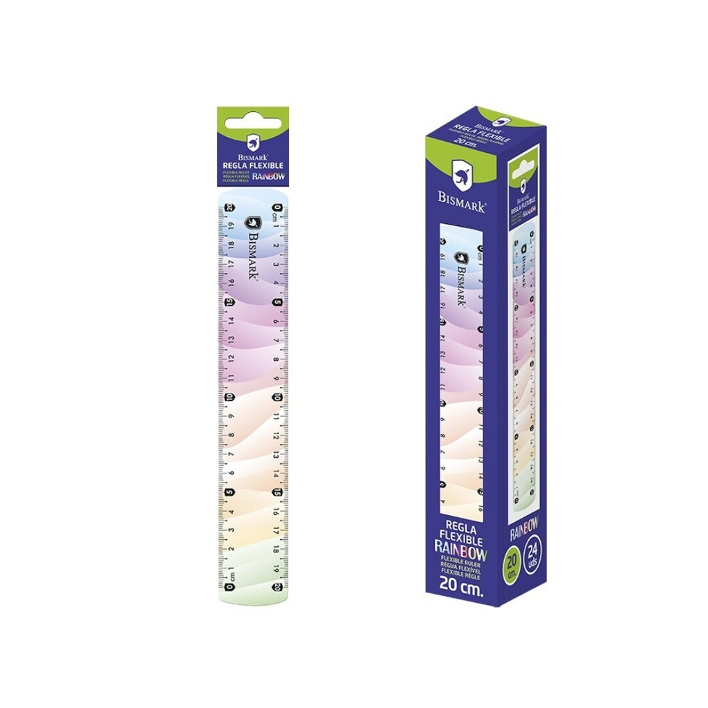 [329486] Regla 20cm flexible rainbow colores surtidos Bismark