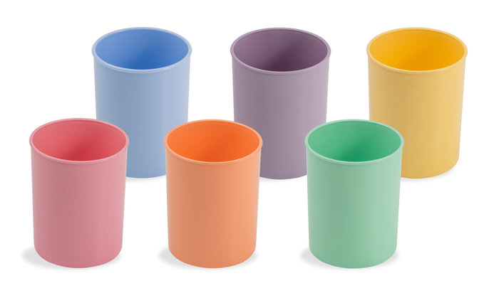 Cubilete colores pastel Faibo