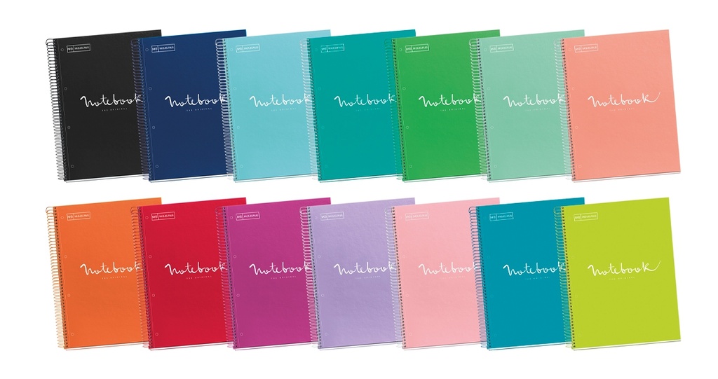 Cuaderno espiral 1L A4 90g 120h 5B T/D 4T Miquelrius