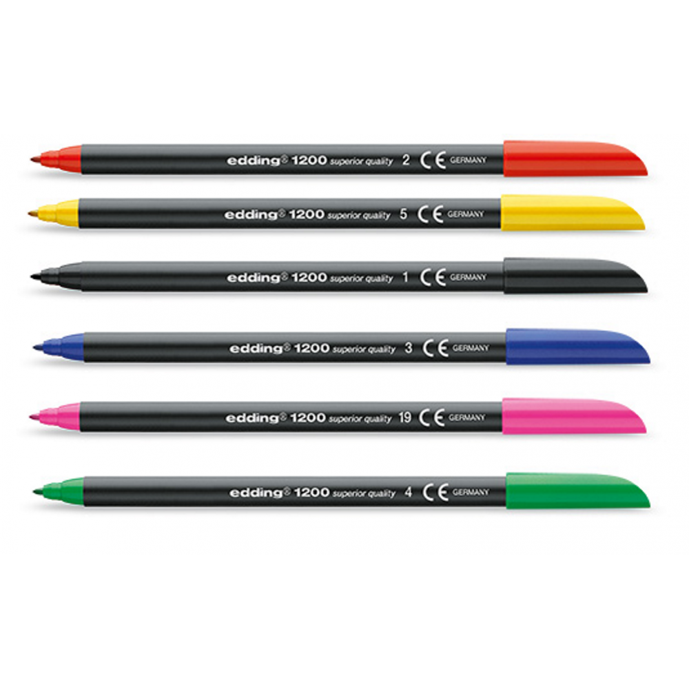 Rotulador 1200 de color de trazo fino punta redonda de 1 mm - marcador dibujar y escribir Edding