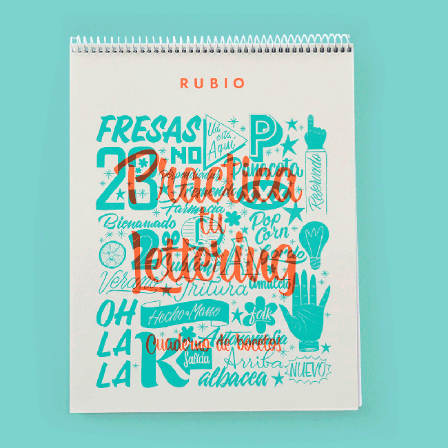 [8437015421254] Cuaderno bocetos practica lettering rubio