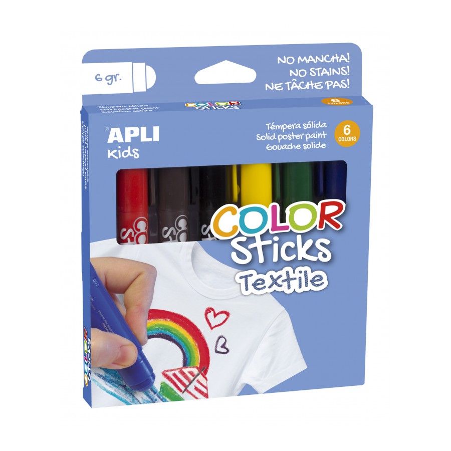 [17539] Rotulador tempera colores surt. textil 6g 6u