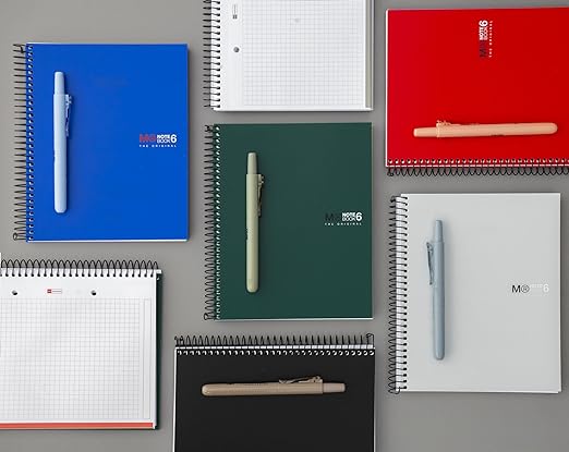 Cuaderno espiral 1L A4 70g 200h 8B 4T T/P- 8 franjas de colores Miquelrius