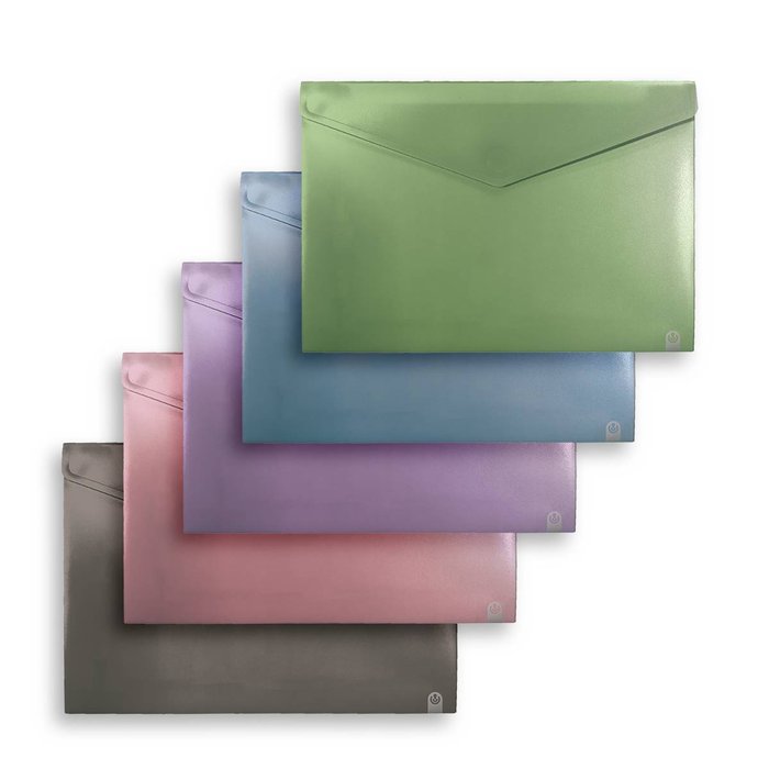 Sobre velcro A4+ plastico color metalico Carchivo