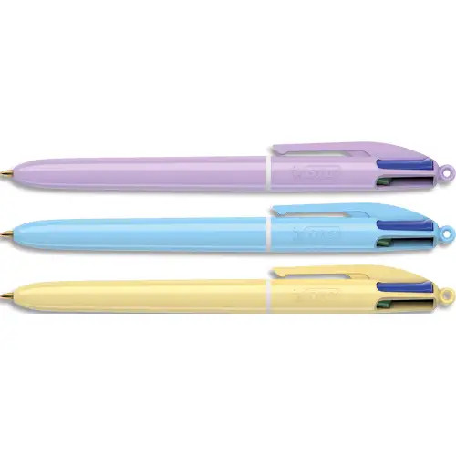 Boligrafo cuatro colores Pastel 1mm BIC