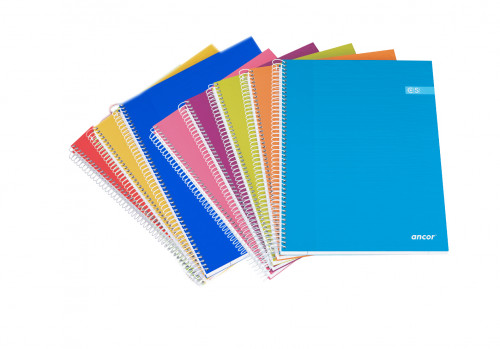 [058468] Cuaderno Espiral 1L A5 60g 80h T/B colores surtidos Ancor