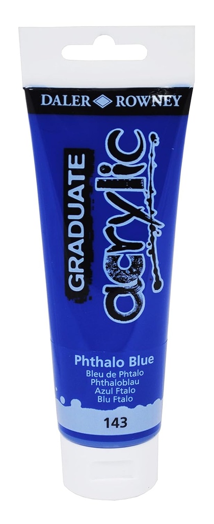 [D123120143] Graduate color acrílica azul Ftalo tubo120Ml Daler Rowney