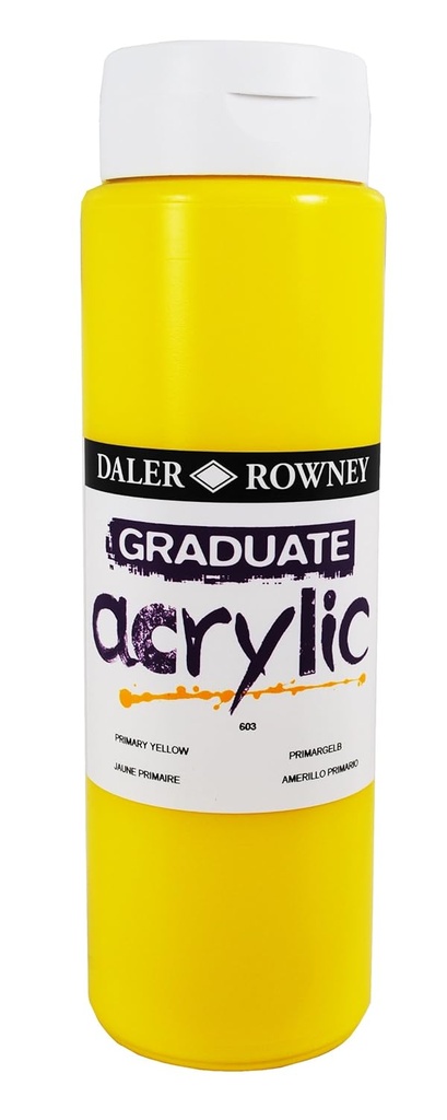 [D123500603] Graduate color acrílica Primary Yellow. Botes 500Ml